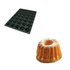 SILIKOMART Moule Silicone 35 Kouglofs Ø7,1 x h 3,5 cm 90ml Professional* Moule Silicone|Moules À Gâteaux