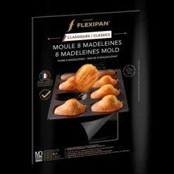 FLEXIPAN DEMARLE Moule Silicone 8 Madeleines 8 x 4,5 cm* Moule Silicone|Moule Anti-adhésif