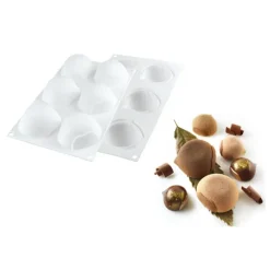 SILIKOMART Moule Silicone 6 Marrons 110ml Professional* Moule Silicone|Moules À Gâteaux