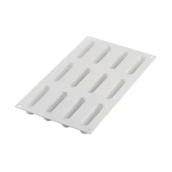 SILIKOMART Moule Silicone 12 Mini Eclairs Caroline 83 x 23 x h21 mm 30ml Professional* Moule Silicone
