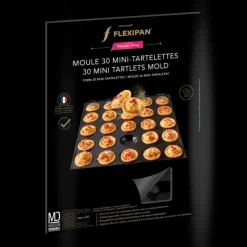FLEXIPAN DEMARLE Moule Silicone 30 Mini Tartelettes Ø 4,2 cm* Moule Anti-adhésif|Moule Silicone
