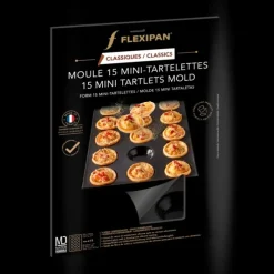 FLEXIPAN DEMARLE Moule Silicone 15 Mini Tartelettes Ø 4,2 cm* Moule Anti-adhésif|Moules À Gâteaux