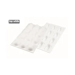 SILIKOMART Moule Silicone 12 Minis Ovales Bombés 5,8 x 2,9 cm 30ml Professional* Moule Silicone