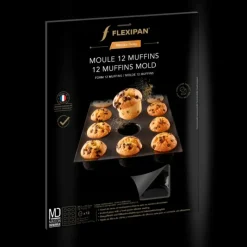 FLEXIPAN DEMARLE Moule Silicone 12 Muffins Ø 7 cm* Moule Anti-adhésif|Moule Silicone