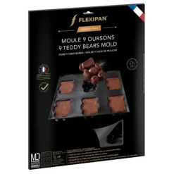 FLEXIPAN DEMARLE Moule Silicone 9 Oursons 9 x 5,5 cm* Moule Anti-adhésif|Moule Silicone