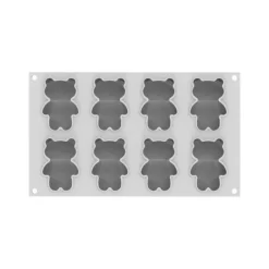 SILIKOMART Moule Silicone 8 Oursons 68 ml Professional* Moule Silicone|Moules À Gâteaux