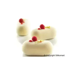 SILIKOMART Moule Silicone 8 Ovales Bombés 8,2 x 4,3 cm 81ml Professional* Moule Silicone