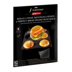 FLEXIPAN DEMARLE Moule Silicone 6 Pains Ronds Ø 10,5 cm* Moule Anti-adhésif|Moule Silicone
