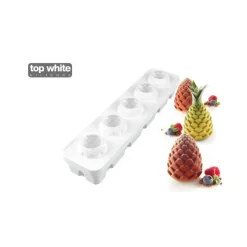 SILIKOMART Moule Silicone 5 Pommes de Pin et Ananas 100ml Professional* Moule Silicone|Moules À Gâteaux