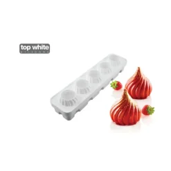 SILIKOMART Moule Silicone 5 Sphères Torsadées Russian Tale 125ml Professional* Moule Silicone|Moules À Gâteaux