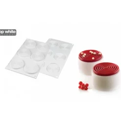 SILIKOMART Moule Silicone 6 Tourbillons 28ml Moyen Modèle Professional* Moule Silicone