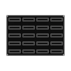 PAVOFLEX Moule Silicone Bande Inclinée 12 x 3 cm x H 3,5 cm (x20)* Moule Silicone