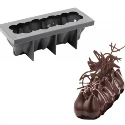 PAVONI Moule Silicone Bûche Anémone 25 x 9 cm x H 8,5 cm* Moule Silicone|Moules À Gâteaux