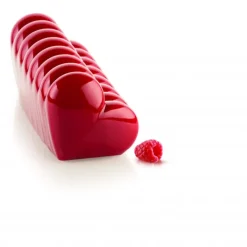 SILIKOMART Moule Silicone Bûche Cœur 24,8 x 8,8 x H 8 cm* Moule Silicone|Moules À Gâteaux