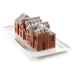 SILIKOMART Moule Silicone Bûche Winter Village 21,8 x 8,8 x H 8 cm* Moule Silicone|Moules À Gâteaux