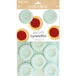 SCRAPCOOKING Moule Silicone Biscuit Tartelettes (x11)* Moule Silicone|Moules À Gâteaux