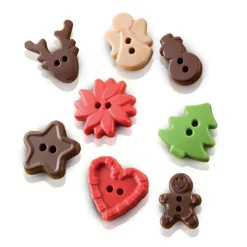 SILIKOMART Moule Silicone Boutons Noël Chocolat 3,5 cm Easy Choc (x15)* Moules À Chocolat|Moule Silicone