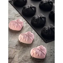 PAVOFLEX Moule Silicone Cadeau Coeur 7,3 x 6,6 cm x H 3,6 cm (x12)* Moule Silicone|Moules À Gâteaux