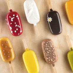 PAVONI Moule Silicone Capri 4,9 x H 9,3 cm (x3) + 50 bâtonnets Pavogel* Moule Silicone