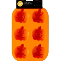WILTON Moule Silicone Citrouille Halloween 6 Empreintes* Moule Silicone