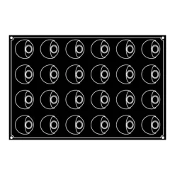 PAVOFLEX Moule Silicone Éclipse Ø 7,2 cm x H 4,1 cm (x24)* Moule Silicone