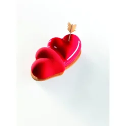 PAVONI Moule Silicone Coeur Double 25 x 14 cm x H 6 cm* Moule Silicone|Moules À Gâteaux