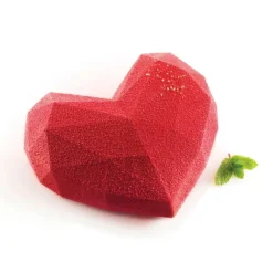 SILIKOMART Moule Silicone Coeur Origami 15x13,5 cm Professional* Moule Silicone
