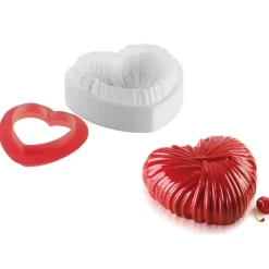 SILIKOMART Moule Silicone Cœur Lovely 18,2 x 17,3 cm x H 6,8 cm Professional* Moule Silicone|Moules À Gâteaux
