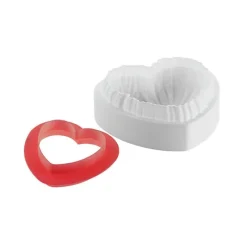 SILIKOMART Moule Silicone Cœur Lovely 18,2 x 17,3 cm x H 6,8 cm Professional* Moule Silicone|Moules À Gâteaux