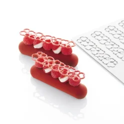 PAVONI Moule Silicone Décor Cœur 12 x 2,7 x H 0,2 cm (x10)* Moule Silicone