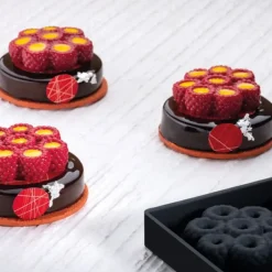 PAVONI Moule Silicone Décor Mini Framboises Ø 6,2 cm x H 2,1 cm (x8)* Moule Silicone