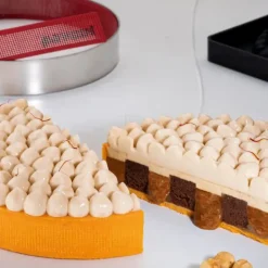 PAVONI Moule Silicone Décor Noisettes Ø 18 cm x H 1,8 cm* Moule Silicone