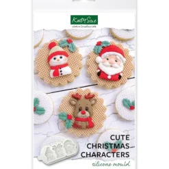 KATY SUE Moule Silicone Décors Personnages de Noël (x3)* Moule Silicone