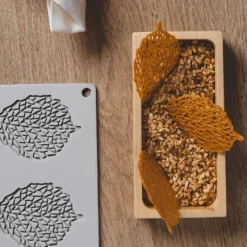 PAVONI Moule Silicone Gourmand Feuille 7,3 x 5,5 x H 0,2 cm (x8)* Moule Silicone