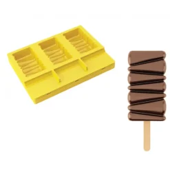 PAVONI Moule Silicone Maracaibo 4,8 cm x H 8,5 cm (x3) Pavogel* Moule Silicone