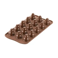 SILIKOMART Moule Silicone Mini Sapin Chocolat Ø 2,8 x H 3 cm Easy Choc (x15)* Moules À Chocolat|Moule Silicone