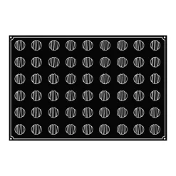 PAVOFLEX Moule Silicone Mini-Rond Rayé Ø 3,5 cm x H 3 cm (x54)* Moule Silicone