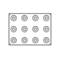 PAVOFLEX Moule Silicone Over Ø 6,5 cm x H 5 cm (x12)* Moule Silicone|Moules À Gâteaux