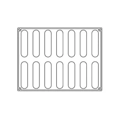 PAVOFLEX Moule Silicone Pastel 12,5 x 2,8 cm x H 2,8 cm (x14)* Moule Silicone|Moules À Gâteaux