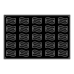 PAVOFLEX Moule Silicone Rectangle Vague 8 x 4,5 cm x H 4 cm (x25)* Moule Silicone