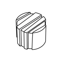 PAVOFLEX Moule Silicone Rond Rayé Ø 6 cm x H 4,5 cm (x24)* Moule Silicone