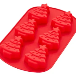 WILTON Moule Silicone Sapin de Noël 6 Empreintes* Moule Silicone|Moules À Gâteaux