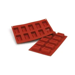 MALLARD FERRIERE Moule Silicone Savarin Rectangle 6,1 x 4 cm x H 2,6 cm (x10) Silikomart* Moule Silicone