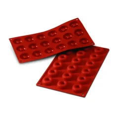 SILIKOMART Moule Silicone Savarins 4,1 cm x H 1,2 cm (x18)* Moule Silicone