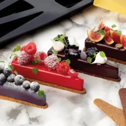 PAVOFLEX Moule Silicone Slake 11,4 x 3,9 cm x H 2 cm (x8)* Moule Silicone|Moules À Gâteaux