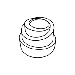 PAVOFLEX Moule Silicone Spirale Babel Ø 6,8 cm x H 5 cm (x24)* Moule Silicone