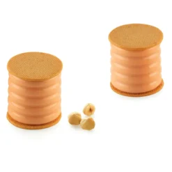 SILIKOMART Moule Silicone Sweet Layers avec Emporte-Pièce Ø 5,5 x H 5,5 cm (x8)* Emporte Pièce - Découpoir Pâtisserie|Moule Silicone