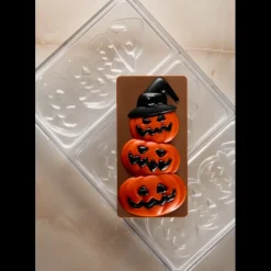 PAVONI Moule Tablette Chocolat Citrouille Halloween 15,4 x 7,7 cm* Moules À Chocolat