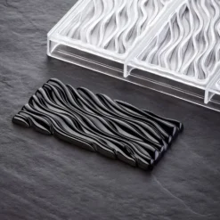 PAVONI Moule Tablette Chocolat Fluid Vallée 15,4 x 7,7 x H 1,1 cm (x3)* Moules À Chocolat