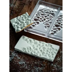 PAVONI Moule Tablette Chocolat Fragment 15,5 x 7,7 cm x H 1 cm (x3)* Moules À Chocolat